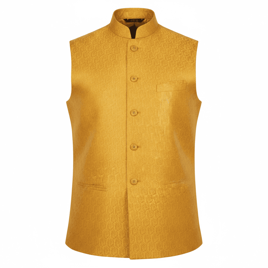 Men's Nehru Jacket — Mustard