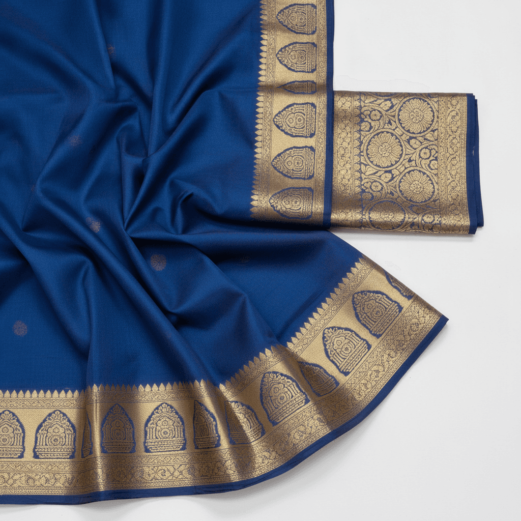 Kanjivaram Silk Saree — Royal Blue